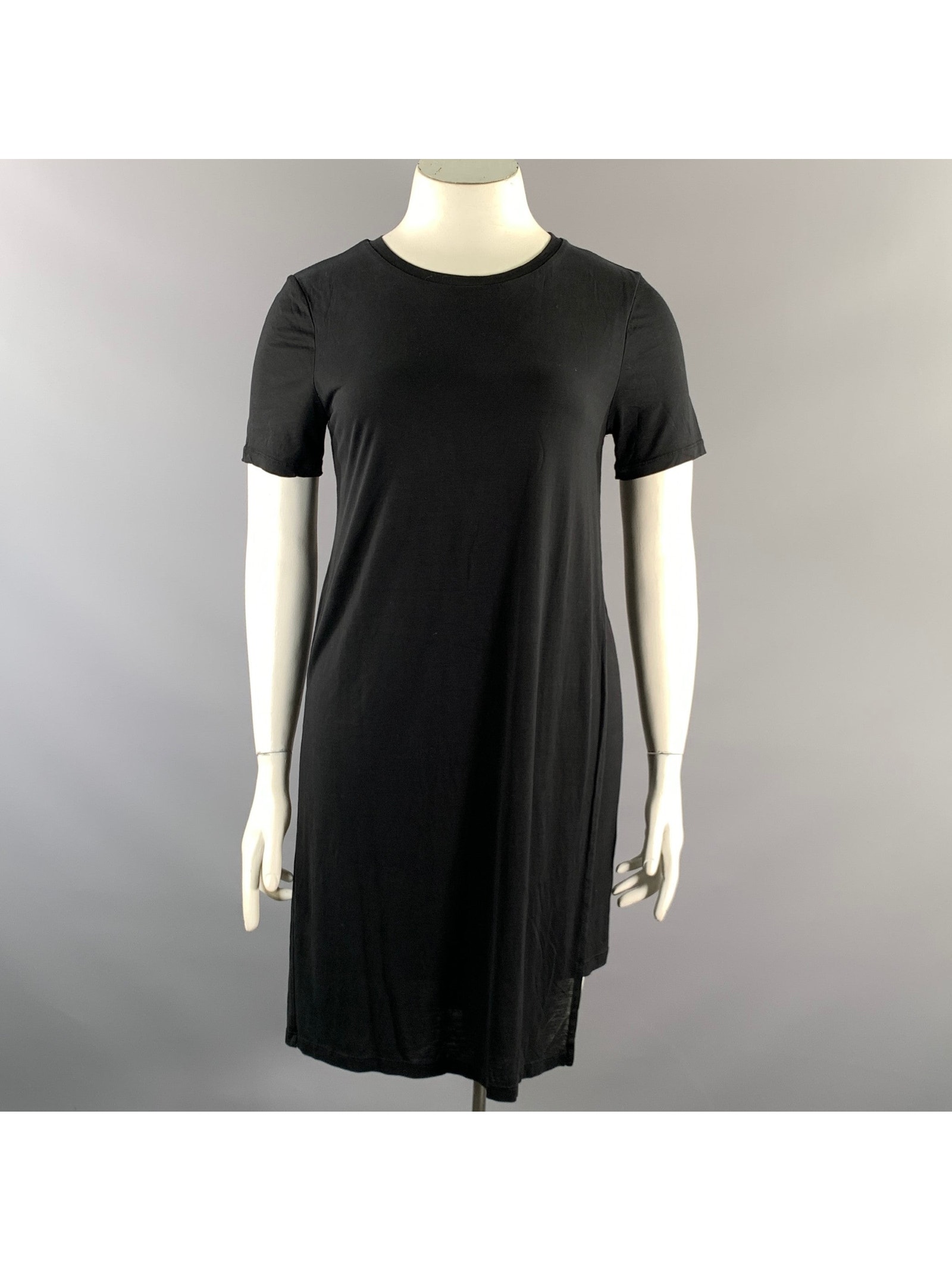 Acne Studios Size M Black Lyocell T Shirt Knee-Length Dress